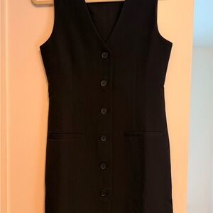 Steve Madden button down Black Sleeveless Dress